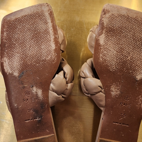 RAYE Women's Pale Pink Braided Slide Sandals Size 7.5 - Picture 3 of 12